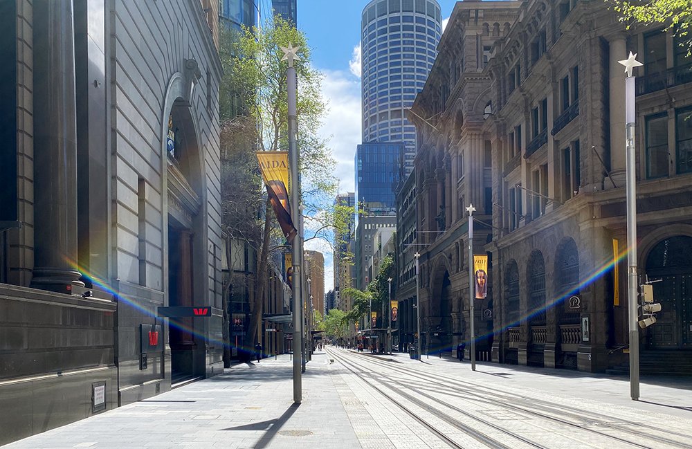 George St Rainbow During Lockdown
